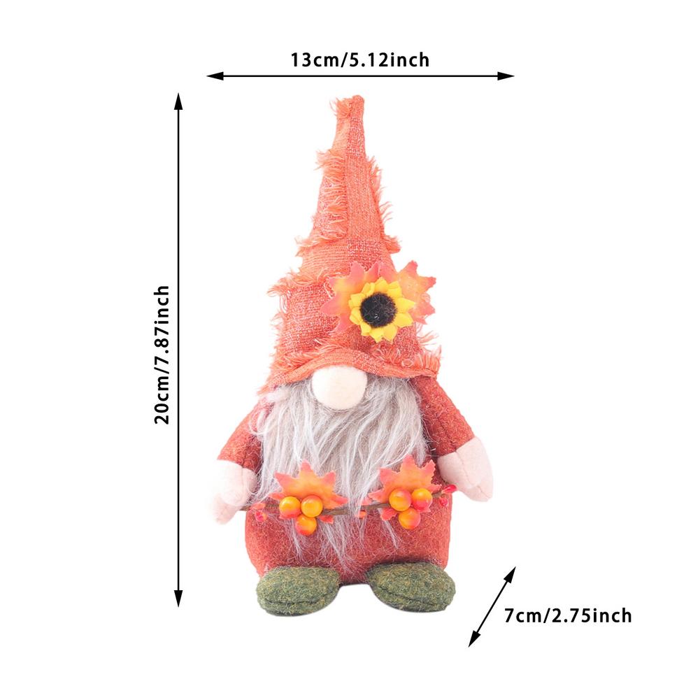 Fall Gnome Autumn Gnome Pumpkin Suower Dwarf Thanksgiving Day Gift Christmas Decor Fall Ornaments Home Decorations Doll