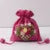 14x17cm Silk Gift Bag Embroidery Jewelry Drawstring Pouch Printing Flower Gift Pouch Wedding Chocolate Wrappling Reusable Sachet