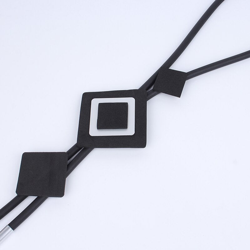 Big Square Pendant Long Necklaces Ladies Gothic Chunky Link Rubber Jewelry Necklace Luxurious Neck Party Festival Gift